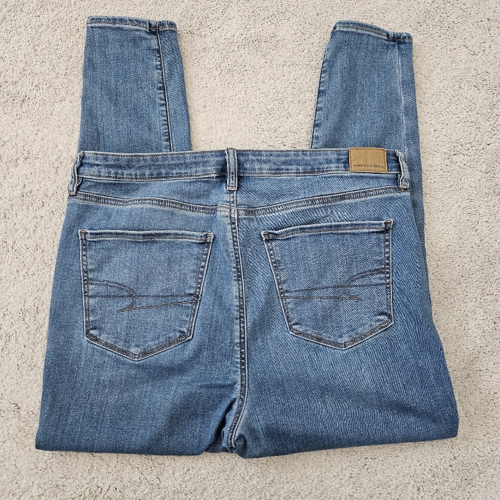 American Eagle | Super High Rise Jegging Classic Stretch Jeans Womens 14 Short - Picture 3 of 6